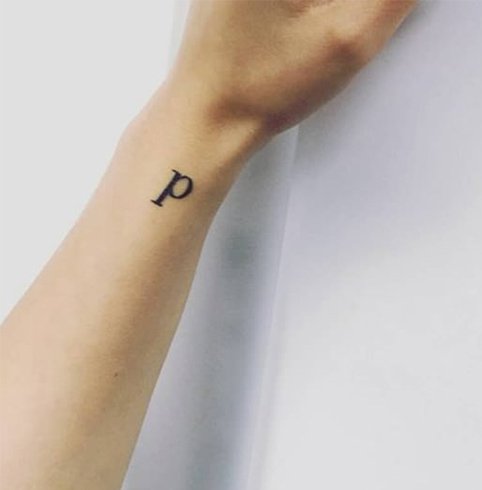 Single Letter Tattoo Wrist Tattoos For Women