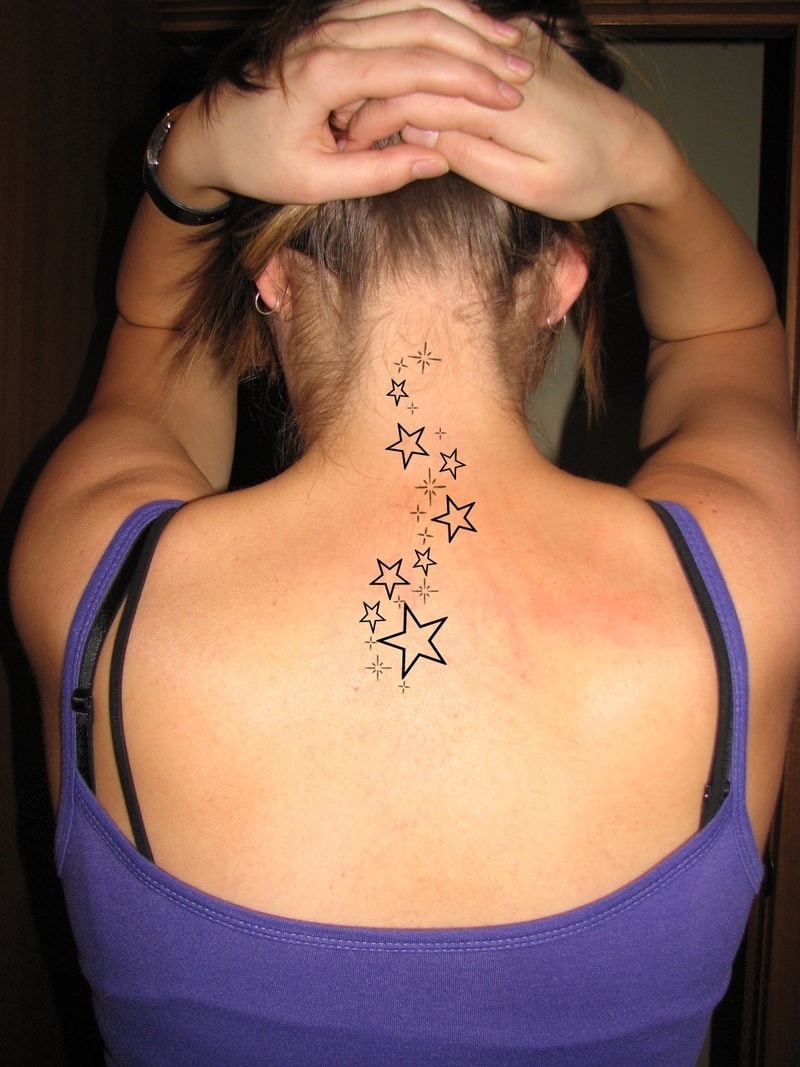 Star Back Tattoo Design Idea