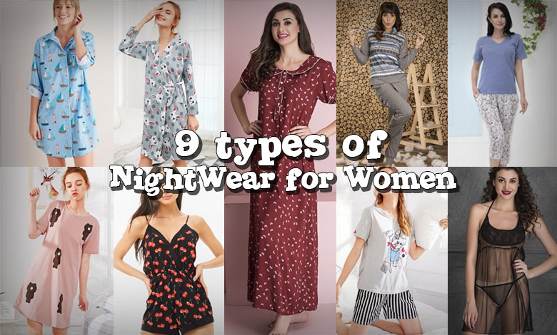 different types of nightwear for women