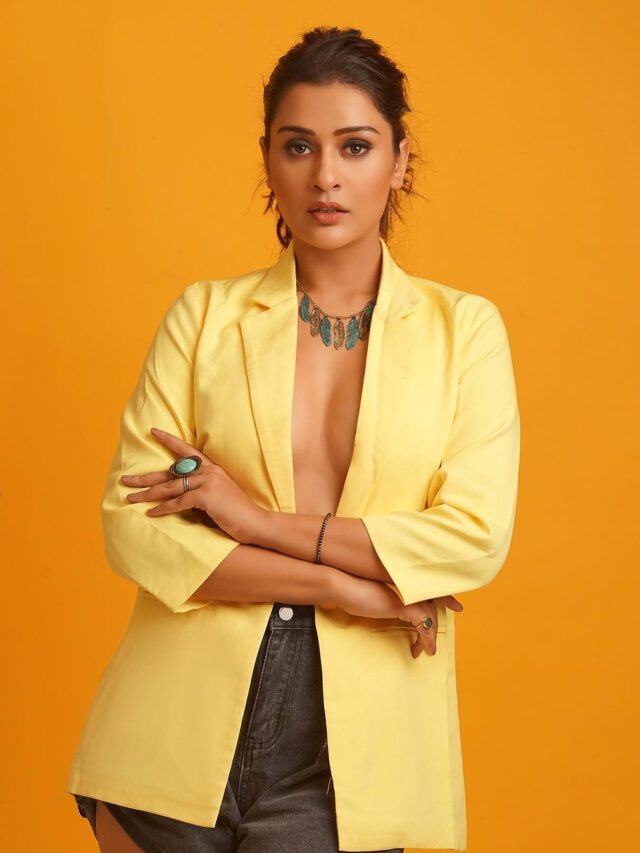 Payal Rajput Yellow Dress