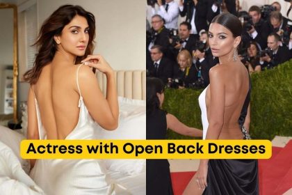 Red Carpet Actress with Open Back Dresses