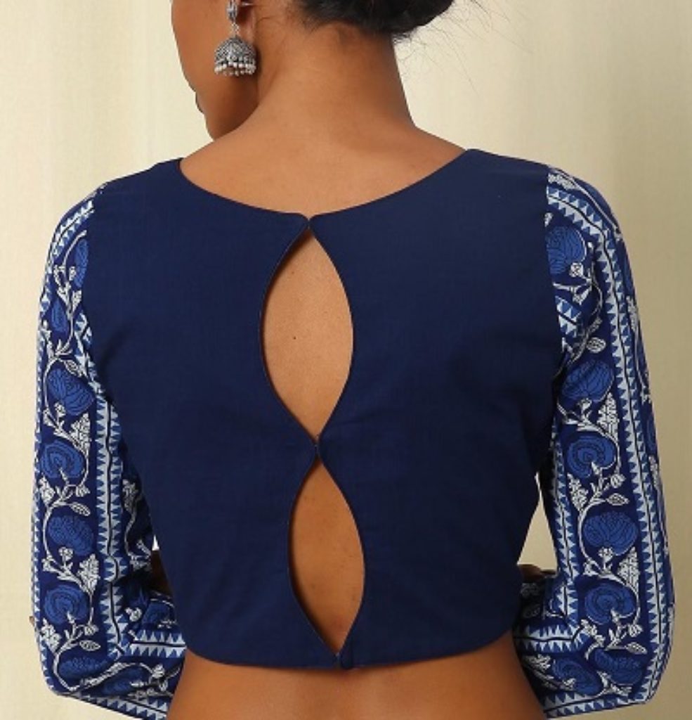 Keyhole Back Neck Blouse